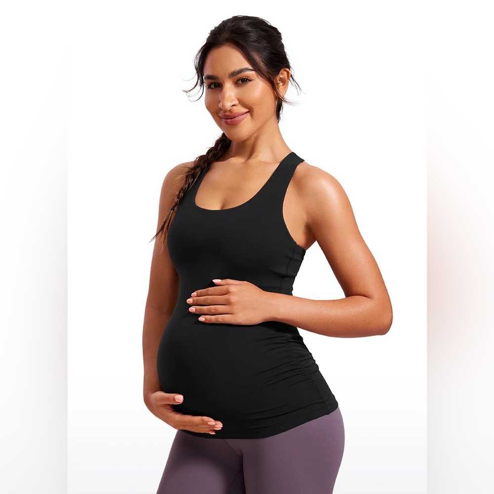 CRZ YOGA Black Maternity Tank Top